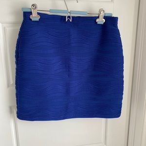 Deep Blue Bandage Mini Skirt